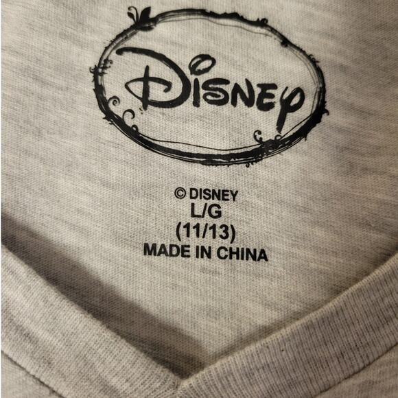 Disney Mickey & Mini Heart T-Shirt PJ Top Valentine's Day Lounge Girl's L(11/13) - Picture 3 of 5